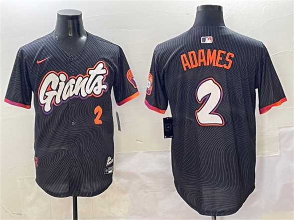 Men%27s San Francisco Giants #2 Willy Adames Anthracite 2025 City Connect Limited Stitched Jersey->philadelphia phillies->MLB Jersey